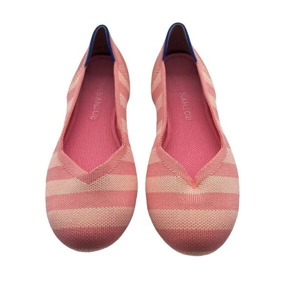 Rothy’s The Flat in Macaron Stripe Limited Edition‎ Women’s Size 9.5 - Picture 4 of 9